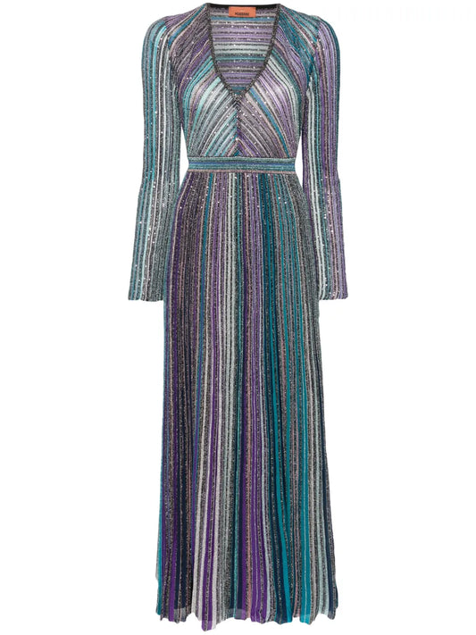 Sequin-Embellished Maxi Dress