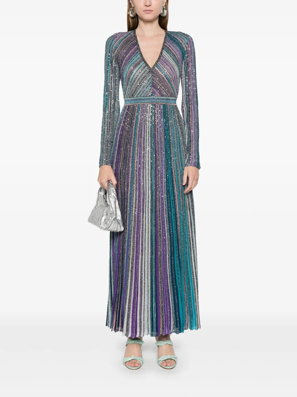Sequin-Embellished Maxi Dress