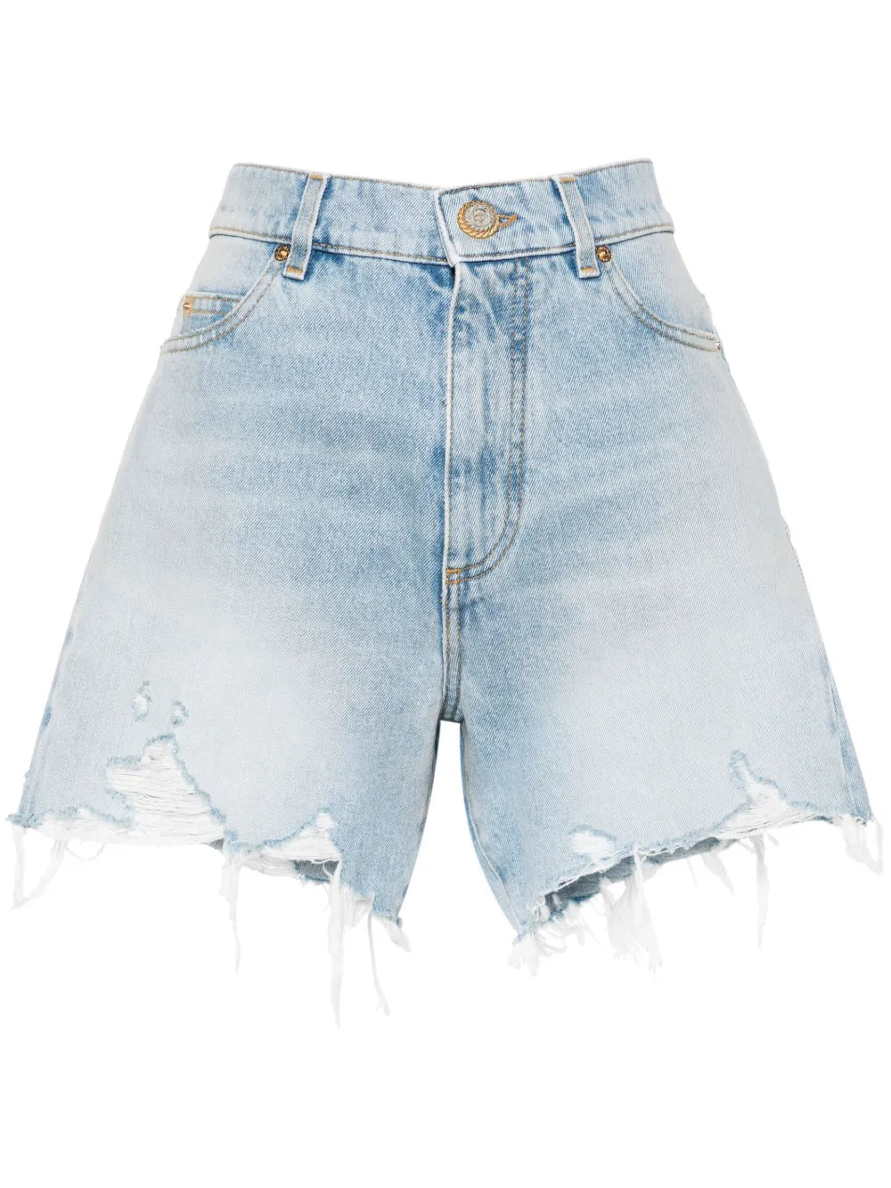 High-Rise Denim Shorts