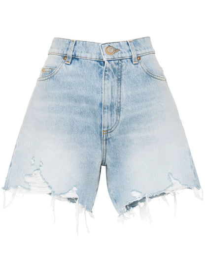 High-Rise Denim Shorts