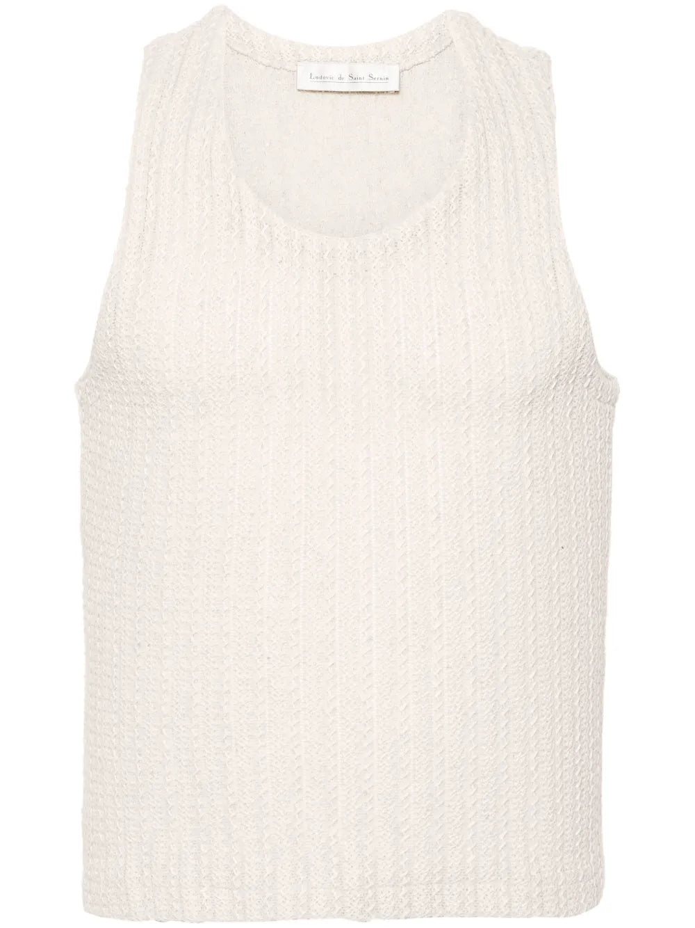Open-Knit Cotton-Belnd Tank Top