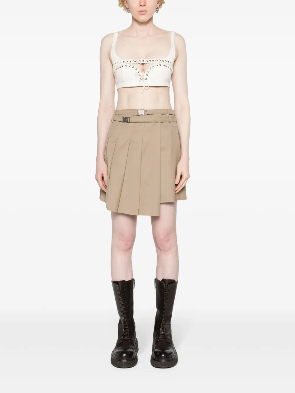 Cut-Out Detailed Cotton Bralette Top