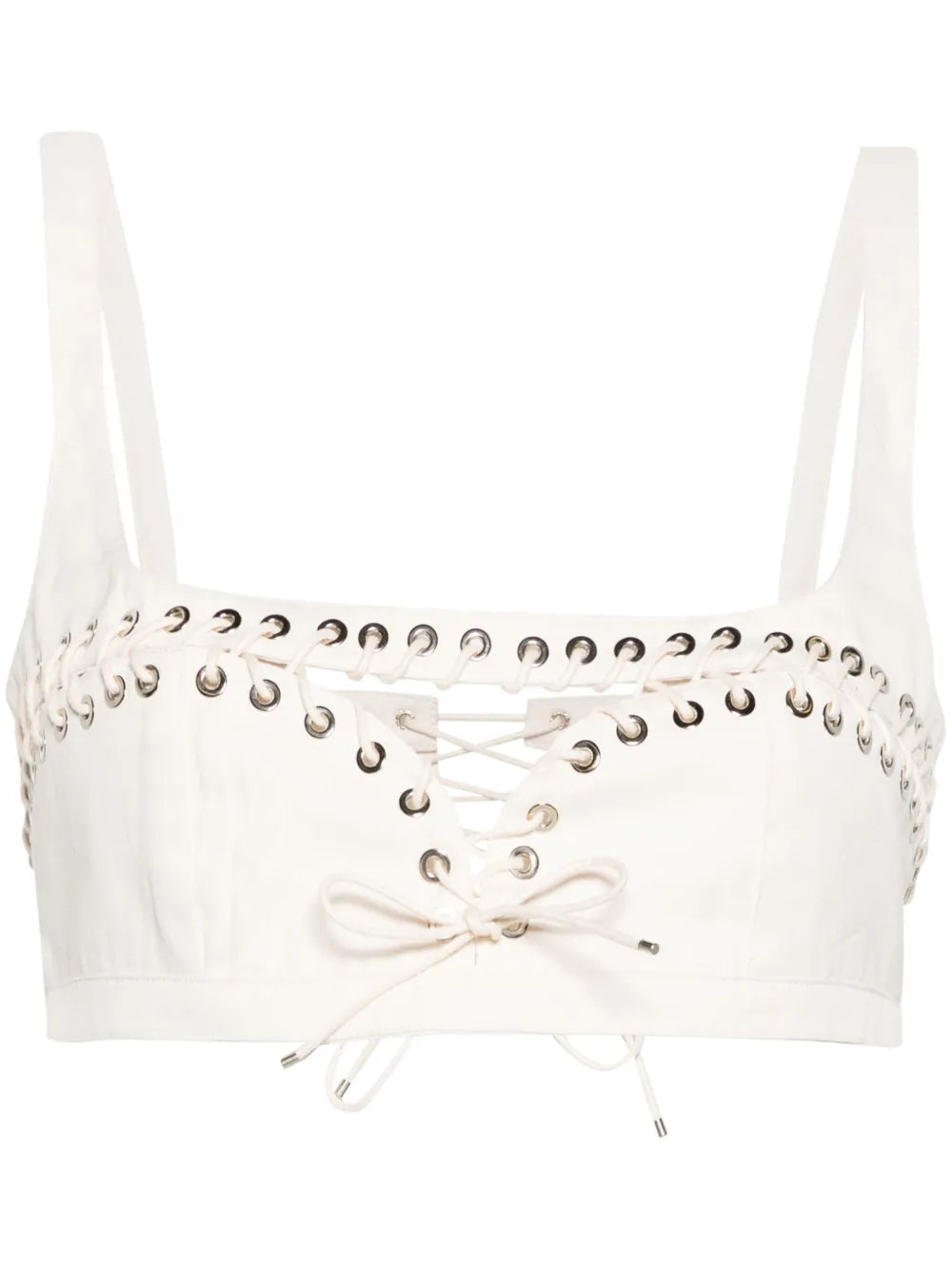 Cut-Out Detailed Cotton Bralette Top