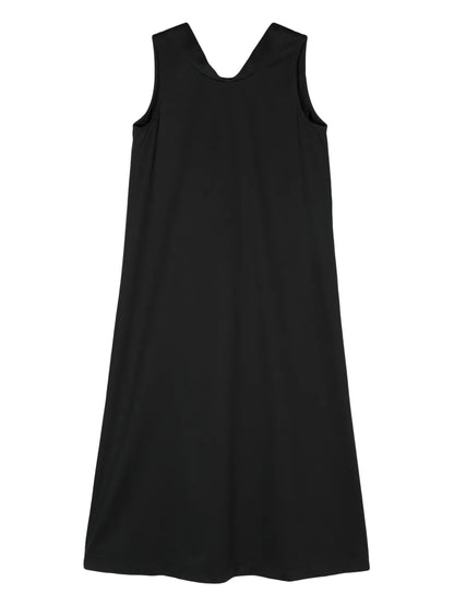 V-Neck Satin Midi Dress