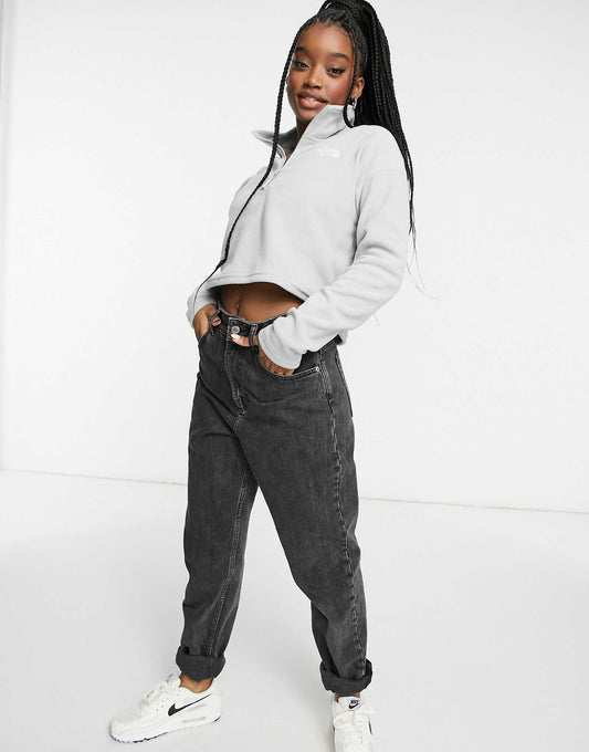100 Glacier 1/4 Zip Cropped Fleece