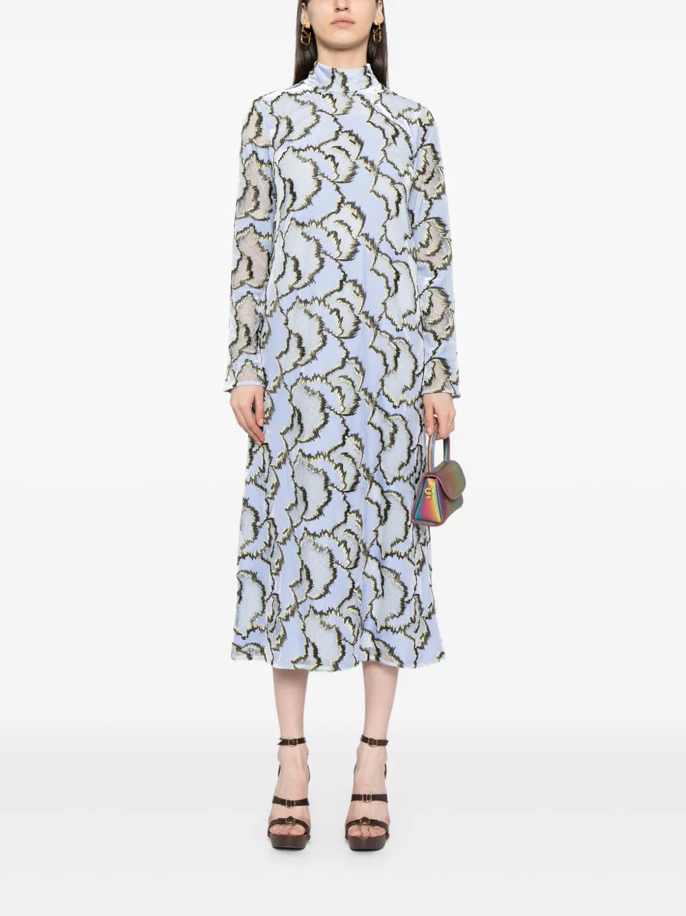 Abstract-Print Shift Dress
