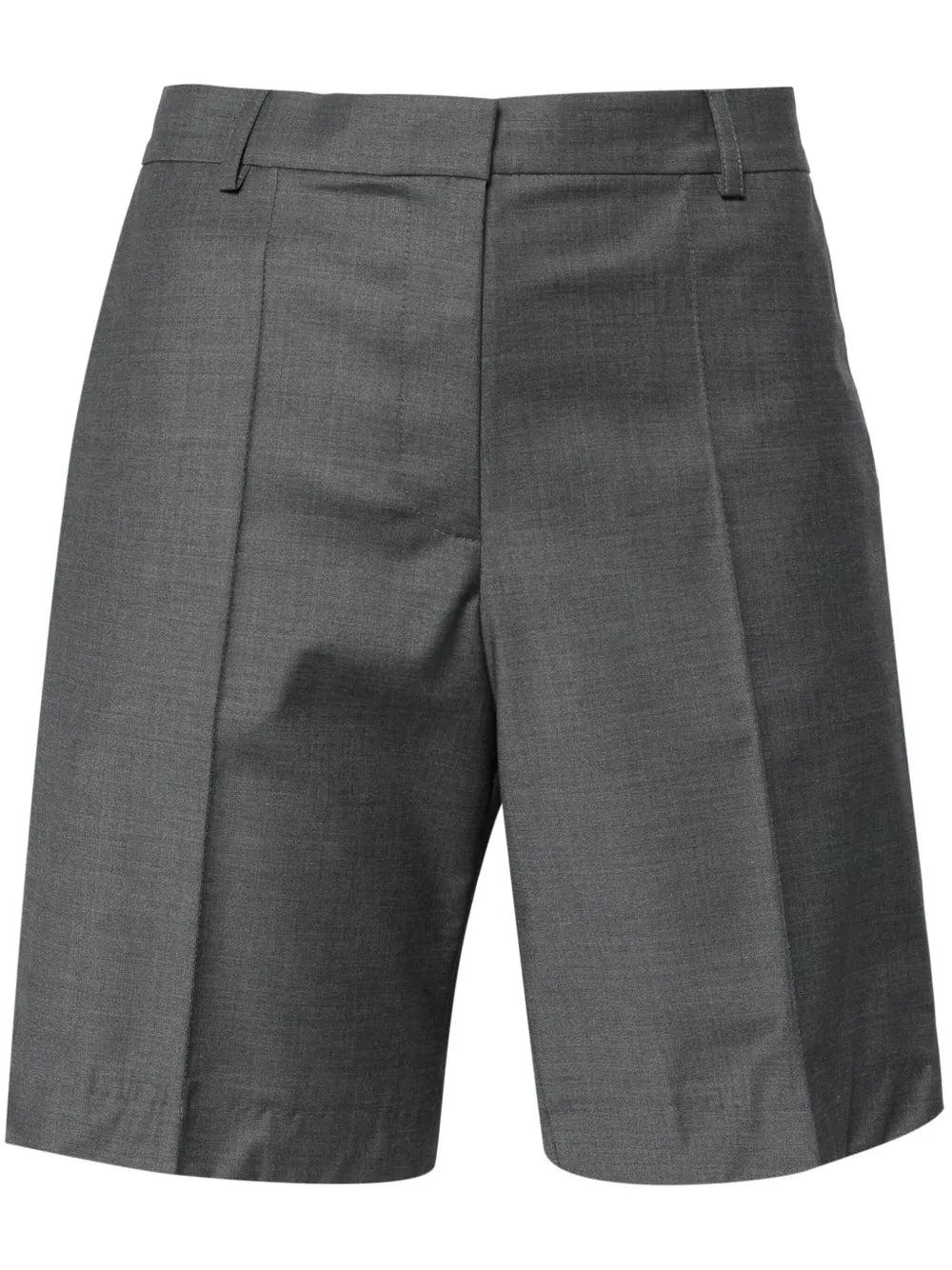 Pressed-Crease Wool-Blend Shorts
