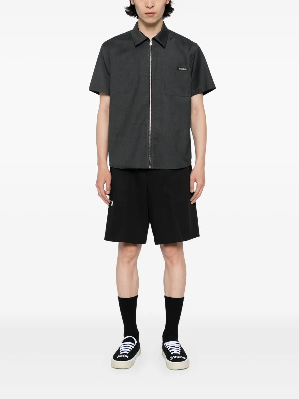 Zip-Fastening Wool Shirt