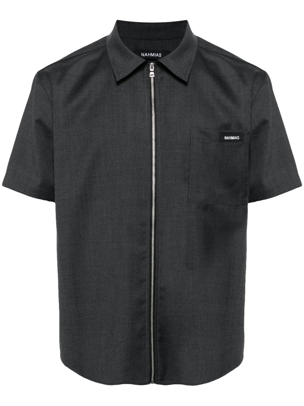 Zip-Fastening Wool Shirt
