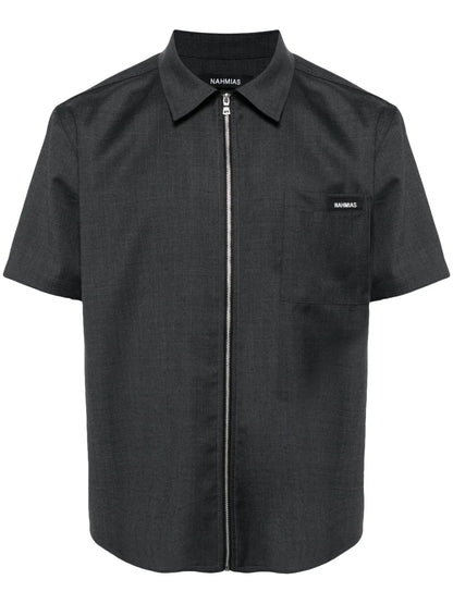 Zip-Fastening Wool Shirt