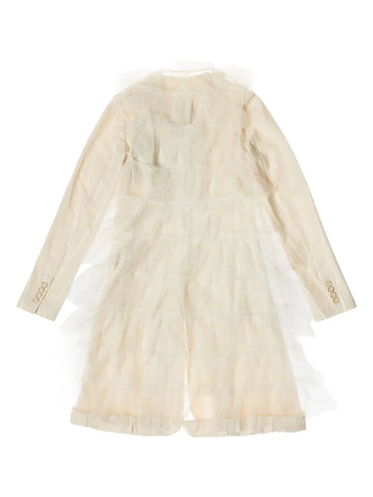 Layered Single-Breasted Coat