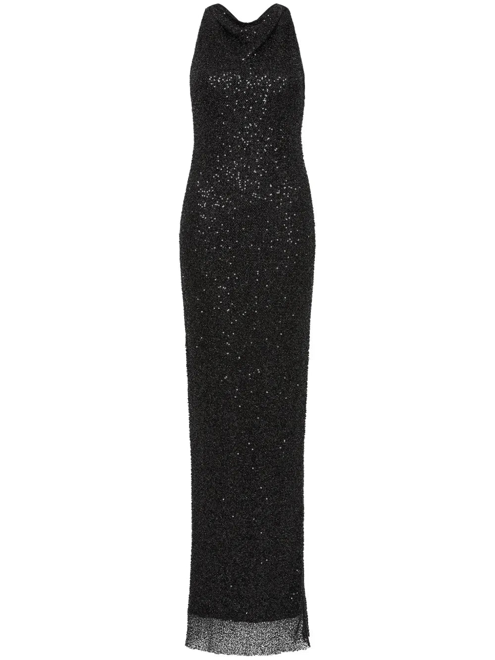 Nixie Sequin-Embellished Halterneck Gown