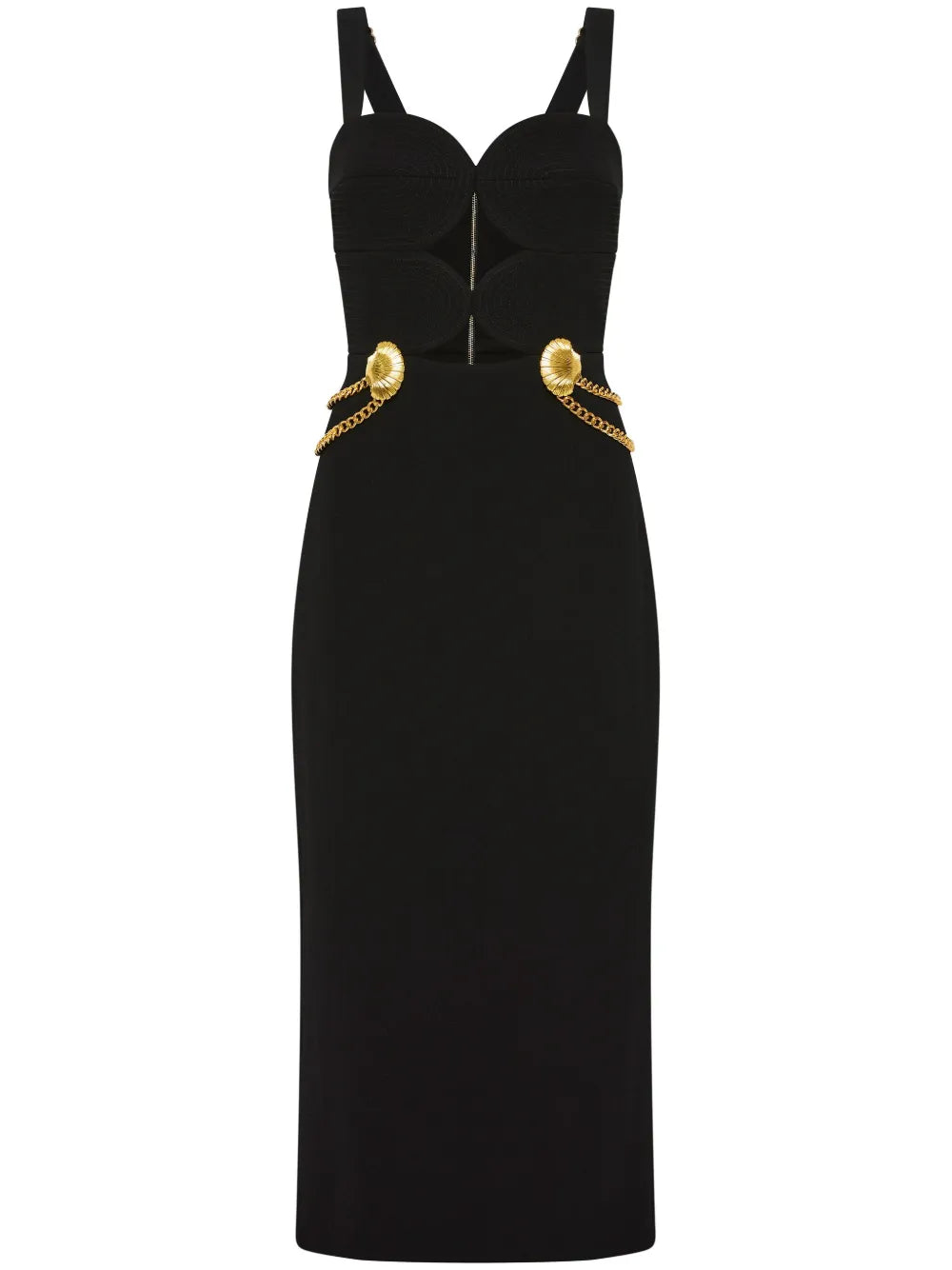 Chelsea Gold-Detail Midi Dress
