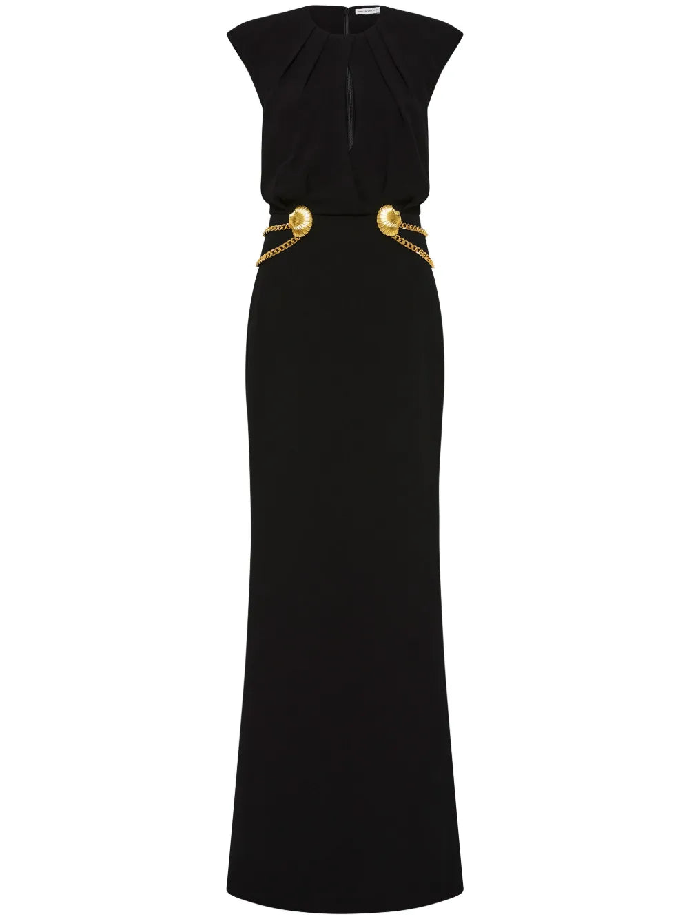Chelsea Belt-Appliqué Gown
