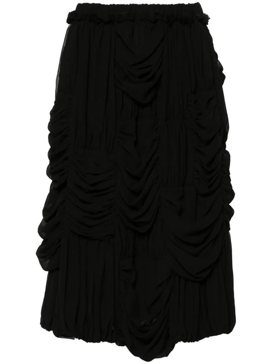 Draped Midi Skirt