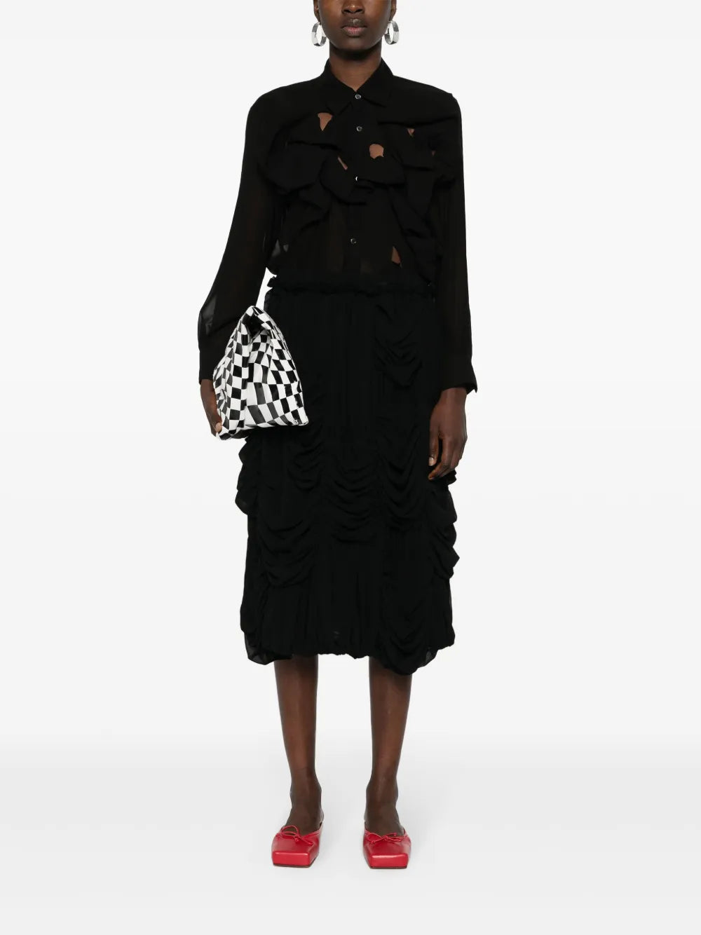 Draped Midi Skirt