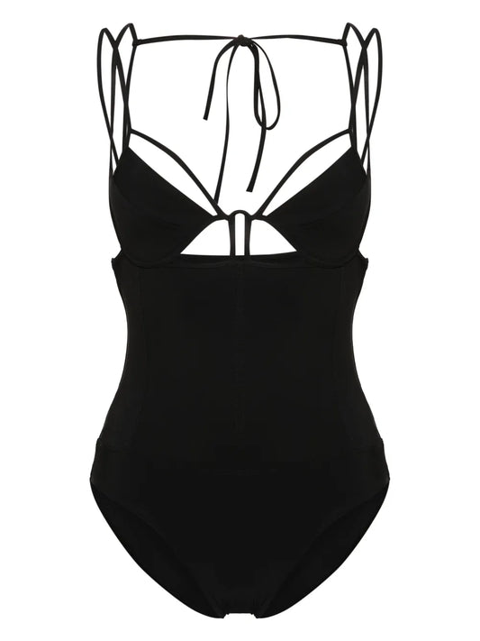 V-Neck Cut-Out Swimsuit