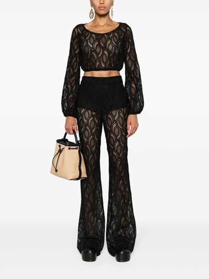 Embroidered Crop Top