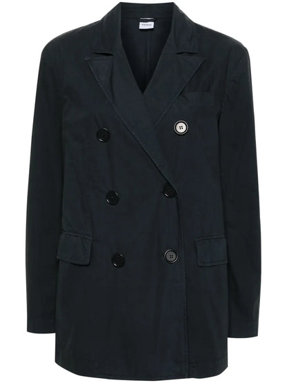 Double-Breasted Cotton Blazer