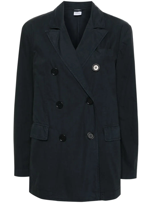 Double-Breasted Cotton Blazer