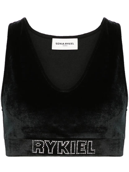 V-Neck Velvet Bralette