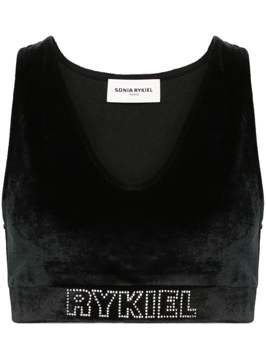 V-Neck Velvet Bralette