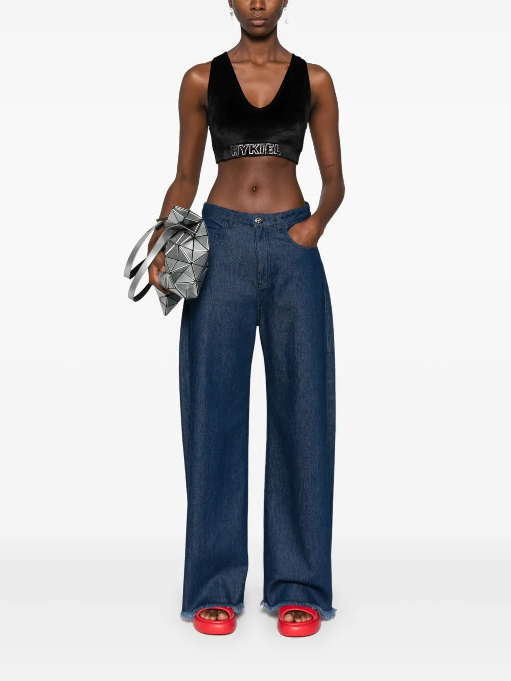 V-Neck Velvet Bralette