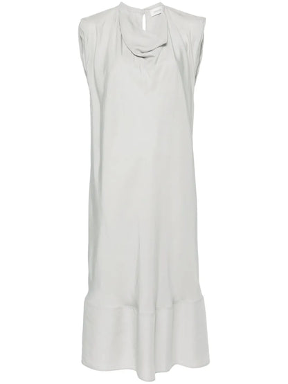 Cowl-Neck Sleeveless Midi Dress