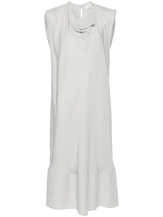 Cowl-Neck Sleeveless Midi Dress