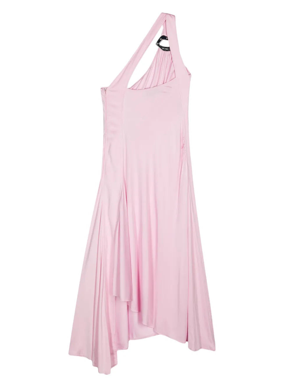 Lips-Motif Asymmetric Midi Dress
