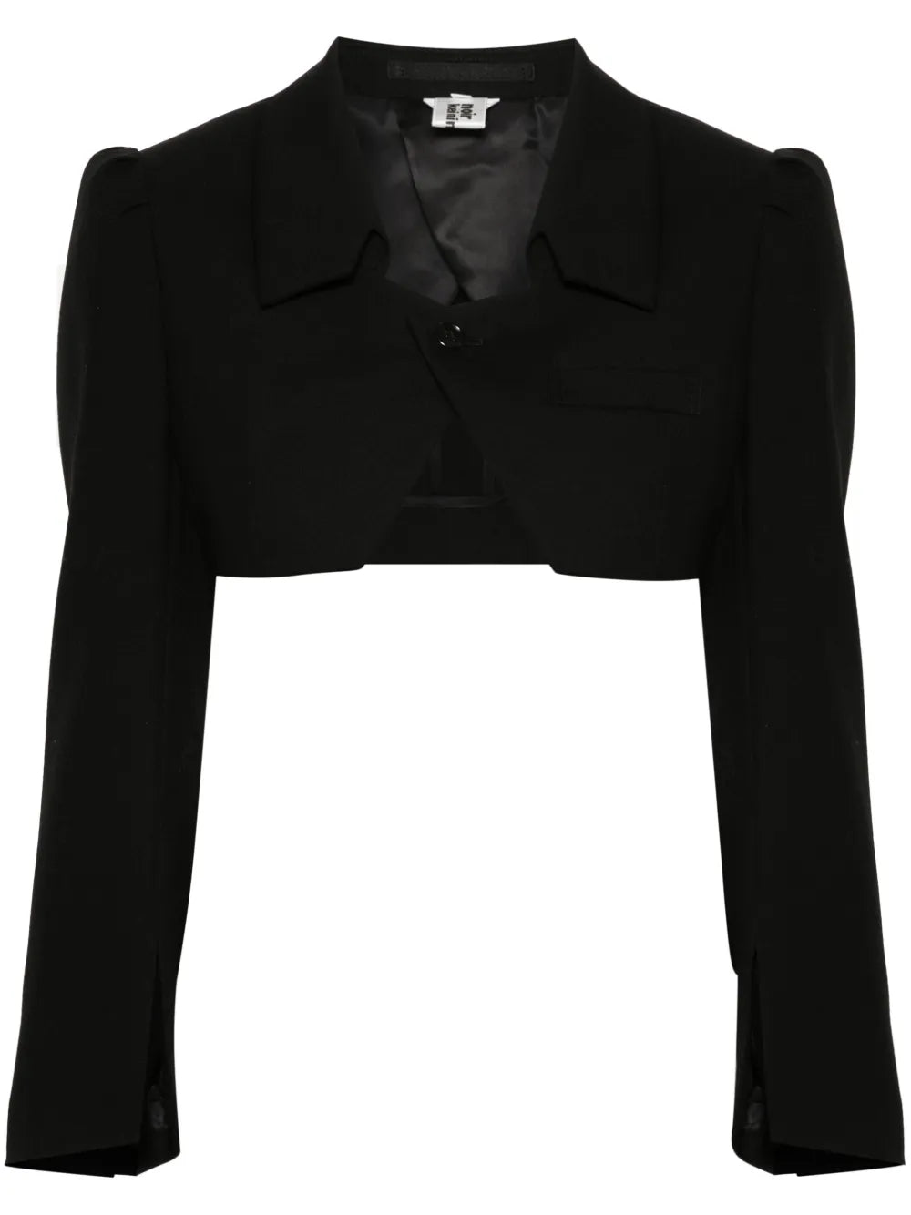 Wool Cropped Single-Breasted Blazer