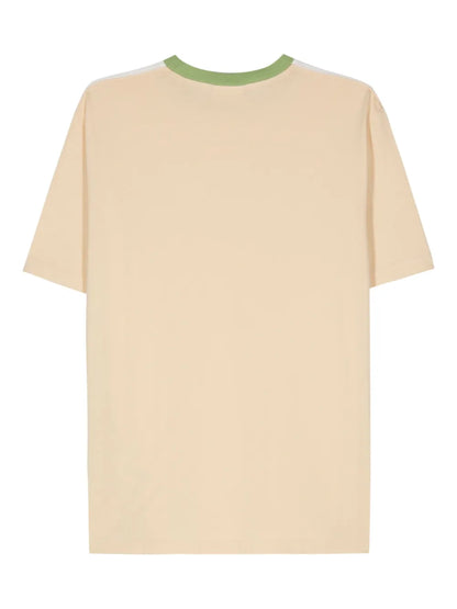 Café Kitsuné-Print Colourblock T-Shirt