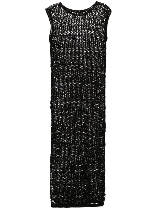 Sleeveless Crochet Midi Dress