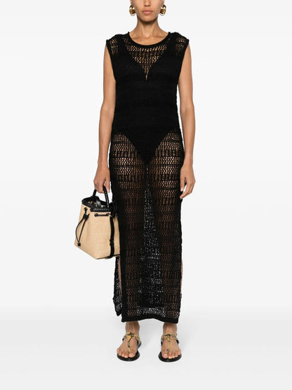 Sleeveless Crochet Midi Dress