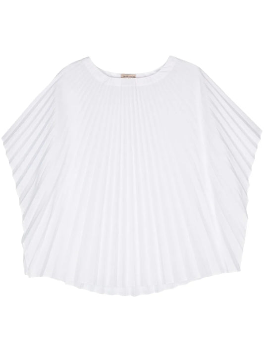 Plissé Half-Sleeved Blouse