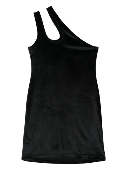 Scoop-Neck Velvet Minidress