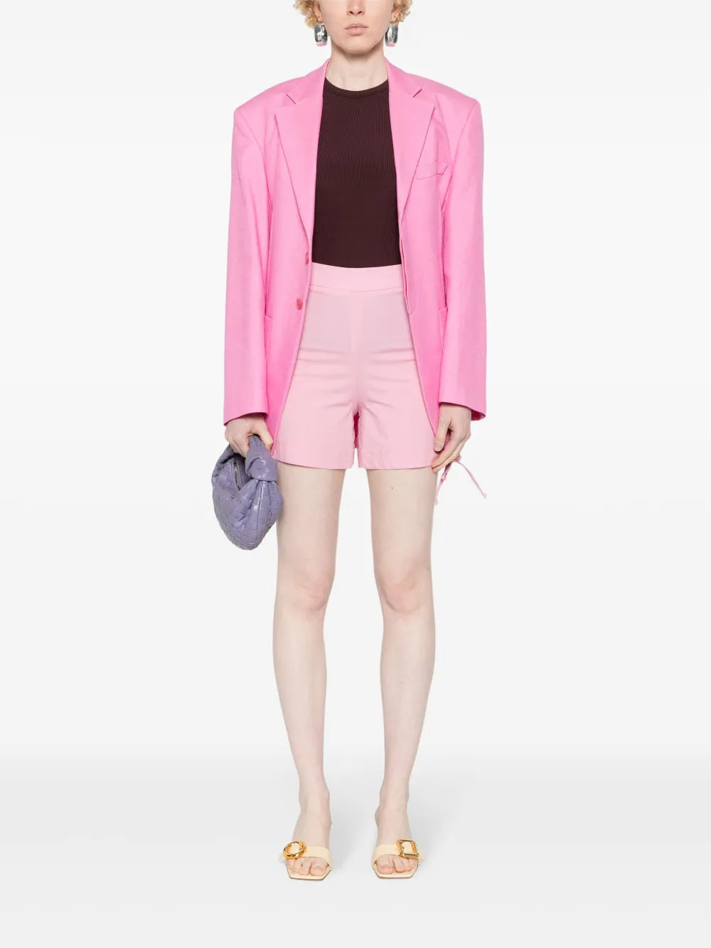 Lace-Up Poplin Shorts