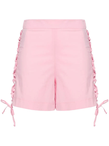 Lace-Up Poplin Shorts