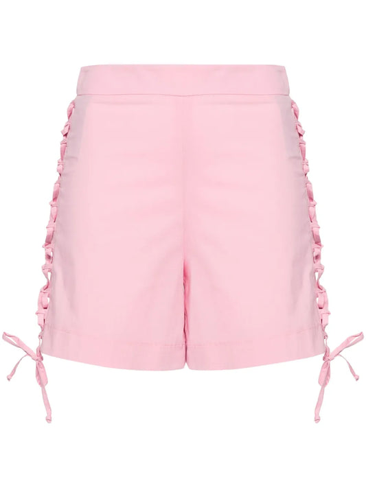 Lace-Up Poplin Shorts