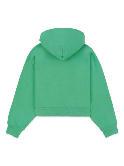 Srhwc-Print Cropped Hoodie