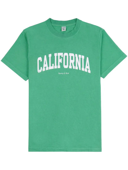 California-Print Cotton T-Shirt