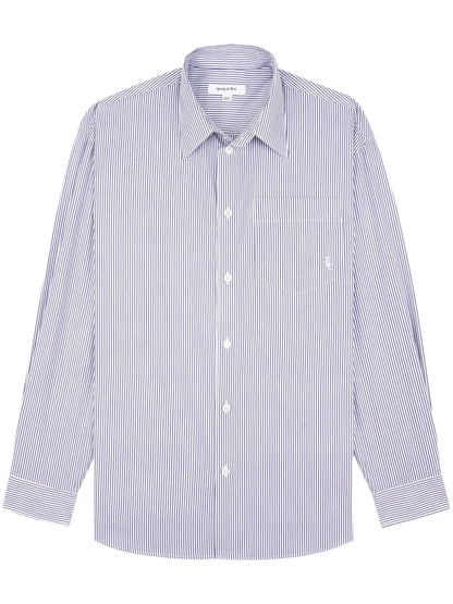 Logo-Embroidered Striped Shirt