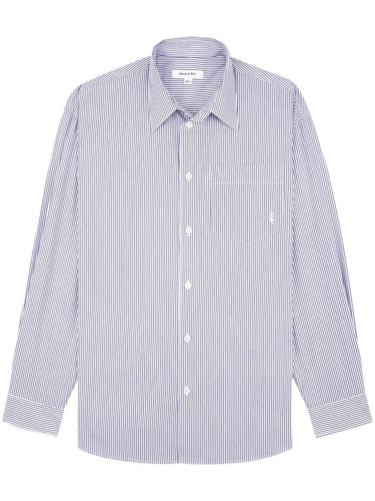 Logo-Embroidered Striped Shirt