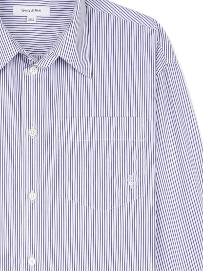 Logo-Embroidered Striped Shirt