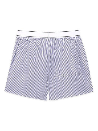 Striped Mid-Rise Shorts
