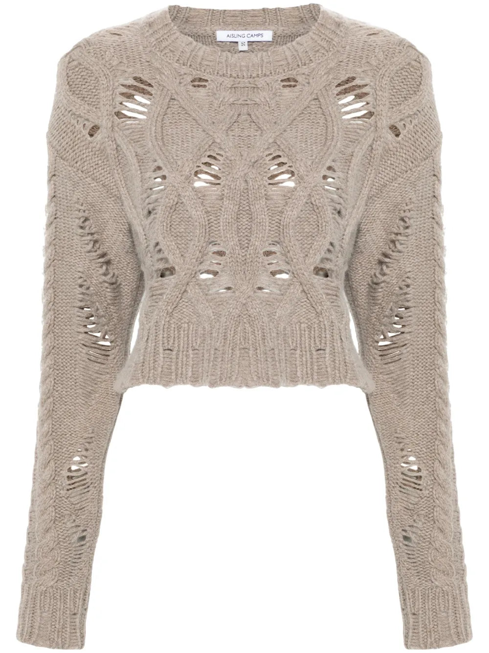 Cable-Knit Cropped Sweater