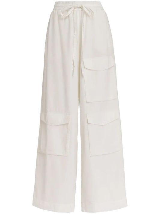 Fopy Wide-Leg Cotton Pants