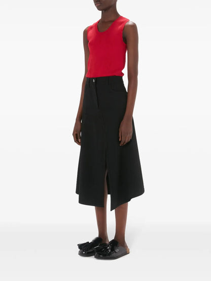 Hanky-Hem Asymmetric Skirt