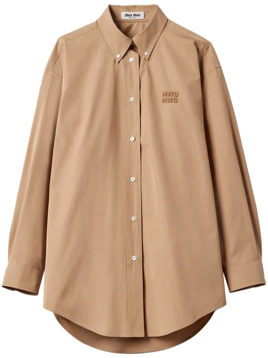 Logo-Appliqué Poplin Shirt