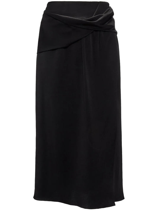 Draped Midi Skirt